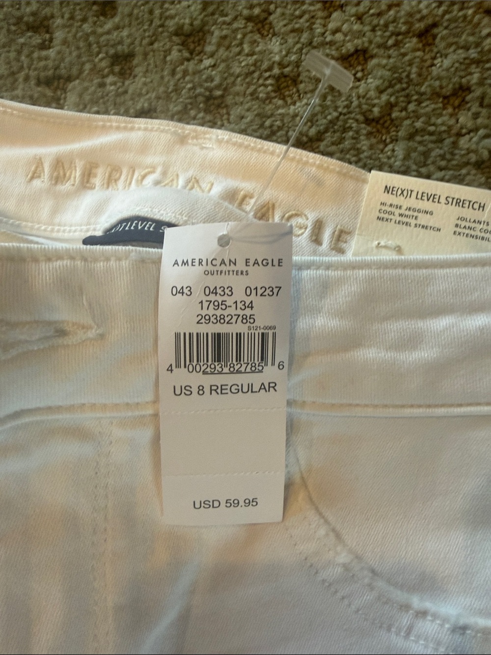 American Eagle Outfitters White Skinny Distressed Jeans - Picture 5 of 5